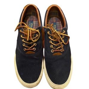 Polo Ralph Lauren Navy Blue Suede Vaughn Sneaker